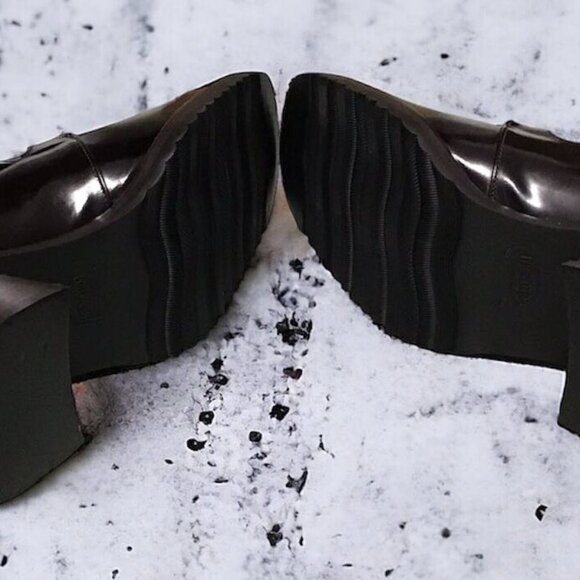 Cole Haan Women's Block Raised Heel With Buckle Luxury Shoe - Made In Italy 6b - Picture 7 of 9